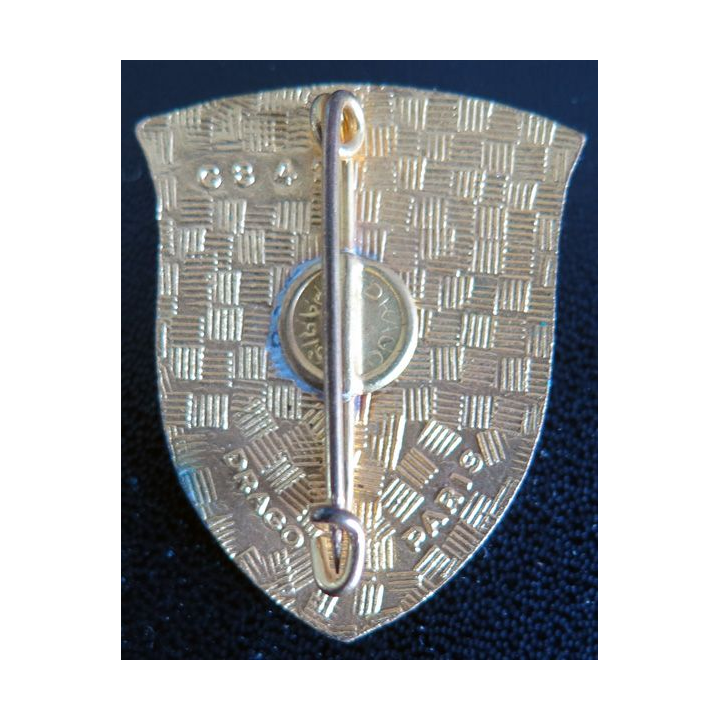 50° BT : insigne métallique du 50° bataillon de transmissions de fabrication Drago G. 842 en émail