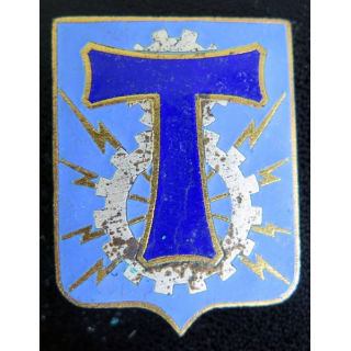 SMT : Service du matériel des Transmissions en émail de fabrication Drago Paris G. 1124
