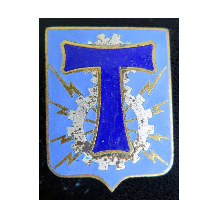 SMT : Service du matériel des Transmissions en émail de fabrication Drago Paris G. 1124