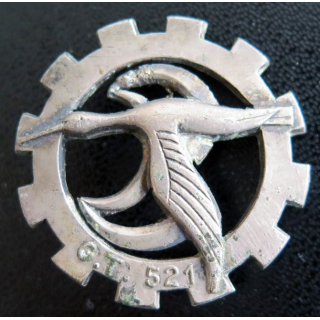 521° GT : Insigne métallique du 521° Groupe de Transport DRAGO PARIS G. 1706