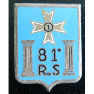 81° RS : Insigne métallique du 81° régiment de soutien de fabrication Drago Paris G. 2274