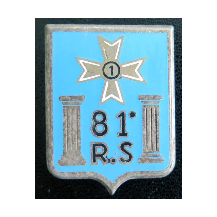 81° RS : Insigne métallique du 81° régiment de soutien de fabrication Drago Paris G. 2274