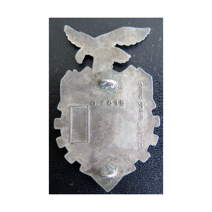 127° RCS : Insigne métallique du 127° régiment de commandement et de soutien de fabrication Delsart Sens G. 2815