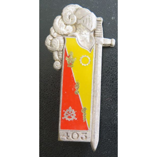 403° BCS : Insigne métallique du 403° Bataillon de Commandement et des Services de fabrication Drago Paris G. 2359