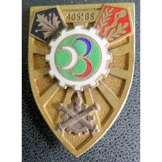 405° BS 3° DB : 405° Bataillon des Services de la 3° Division blindée DRAGO relief émail avec éclats