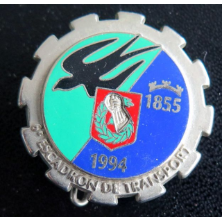 6° ET : Insigne métallique du 6° Escadron de Transport du 6° RCS de fabrication BOUSSEMART