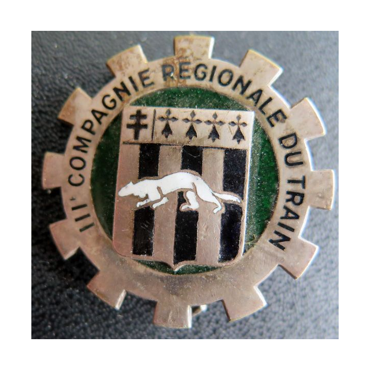 III° CRT : III° Compagnie Régionale du Train en émail (L110)
