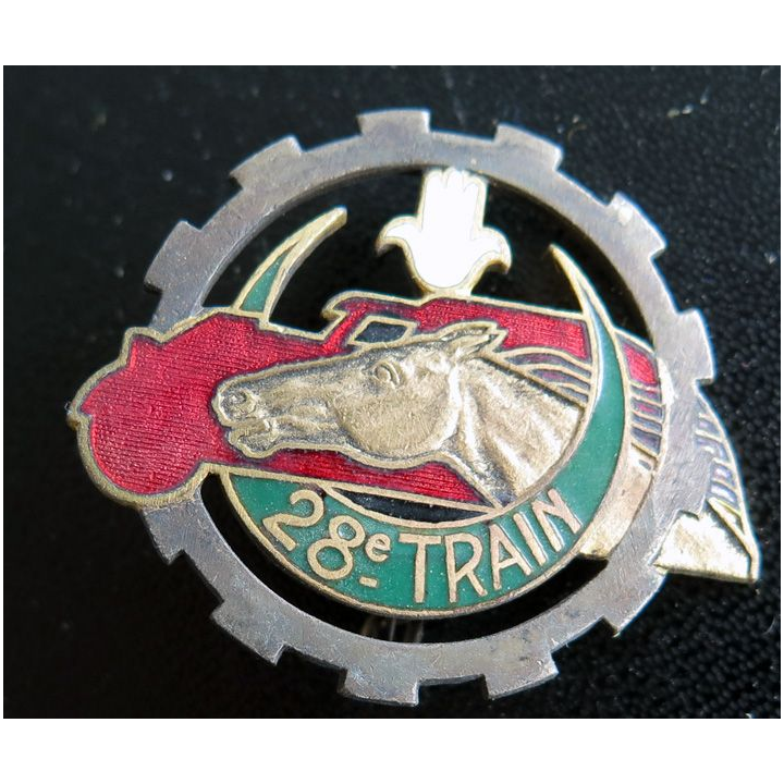 28° RT : 28° régiment du train de fabrication Drago Béranger H. 233 en émail