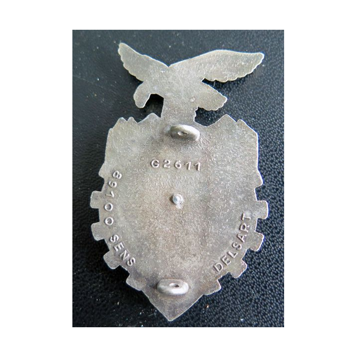 27° RCS : Insigne métallique du 27° régiment de commandement et de soutien de fabrication Delsart G. 2611