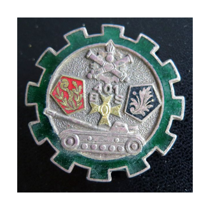 401° BS : Insigne métallique du 401° bataillon des services de fabrication Drago Paris G. 1863 en émail