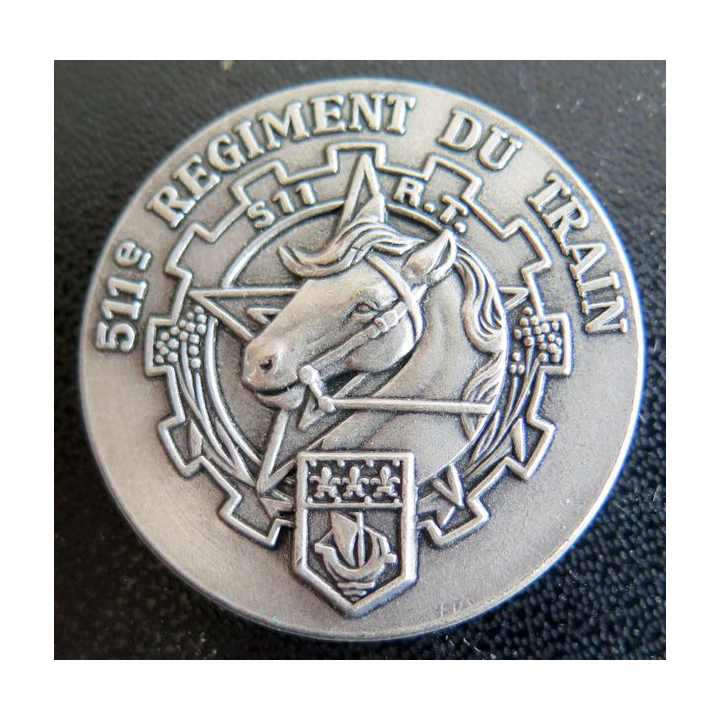 515° RT : insigne en réduction du 515° régiment du train de fabrication Drago Paris