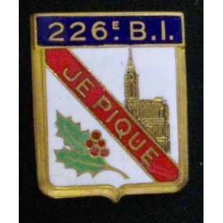 226° BI : insigne métallique du 226° bataillon d'infanterie