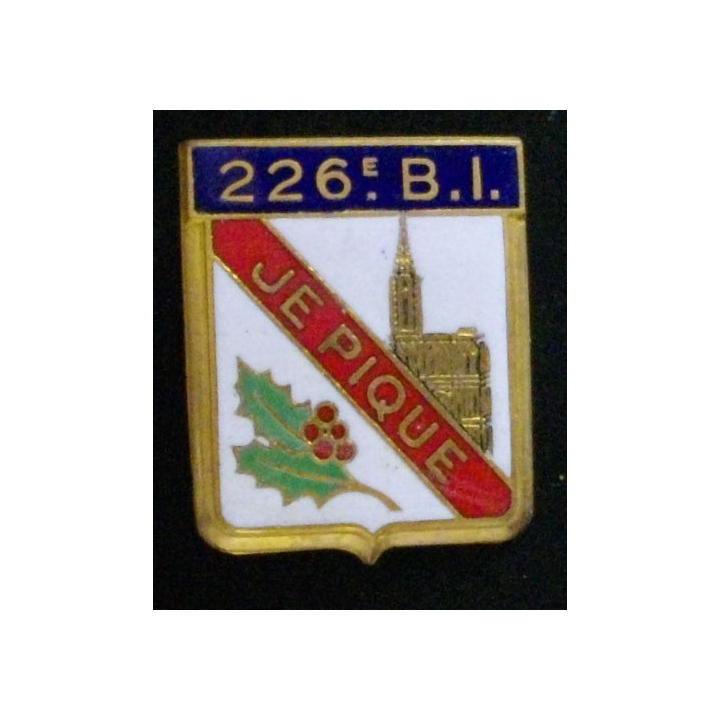 226° BI : insigne métallique du 226° bataillon d'infanterie