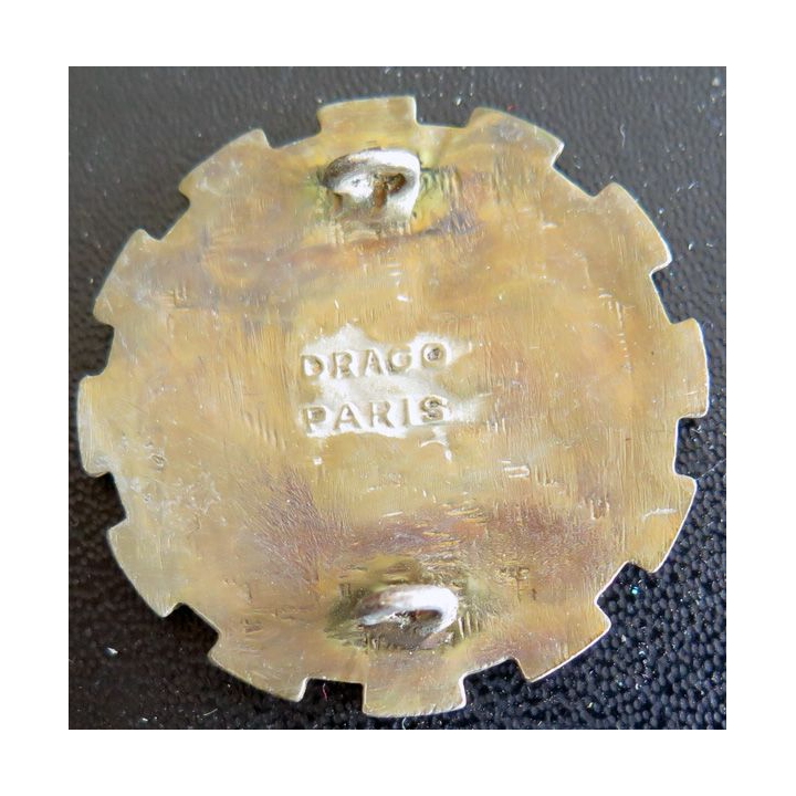 512° GT : Insigne métallique du 512° groupe de transport de fabrication Drago Paris H. 228 dos lisse