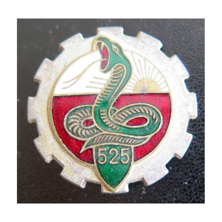 525° RT : Insigne métallique du 525° régiment du Train de fabrication Drago Paris H. 613 en émail