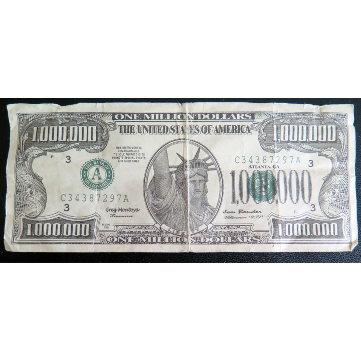 ETATS UNIS : Billet de banque de 1 Million de dollars
