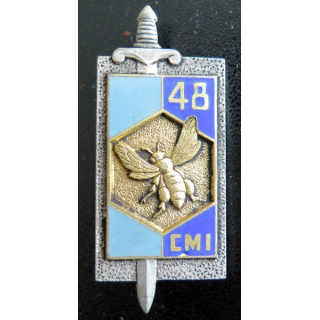 48° CMI : 48° compagnie mixte de l'intendance de fabrication Drago G. 1381 en émail