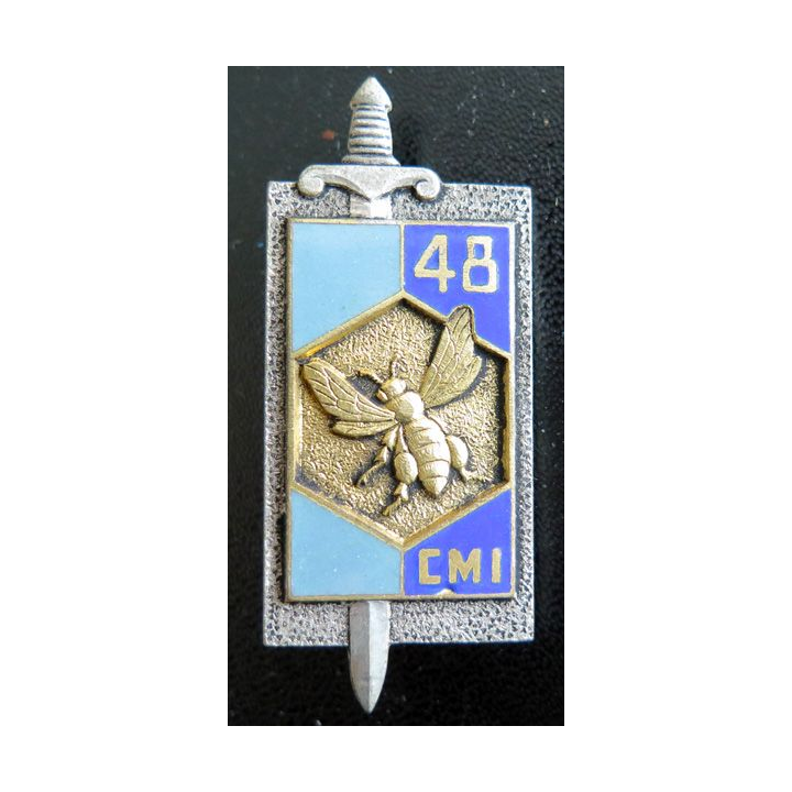 48° CMI : 48° compagnie mixte de l'intendance de fabrication Drago G. 1381 en émail
