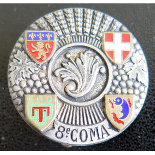 8° COMA : 8° section des commis ouvriers militaires d'administration Drago Béranger en émail