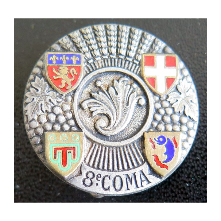 8° COMA : 8° section des commis ouvriers militaires d'administration Drago Béranger en émail