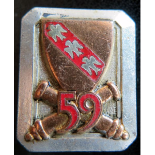 59° RA : 59° régiment d'artillerie de fabrication Drago émail dos et boléro lisses