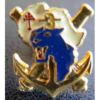 3° RAMA : pin's de la 3° batterie du 3° régiment d'artillerie de marine de fabrication Boussemart
