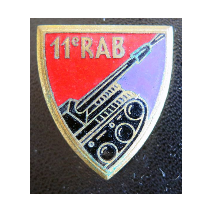 11° RAB : 11° régiment d'artillerie blindée Drago G. 1850 en émail