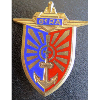 8° RA : 8° régiment d'artillerie de fabrication Andor en émail