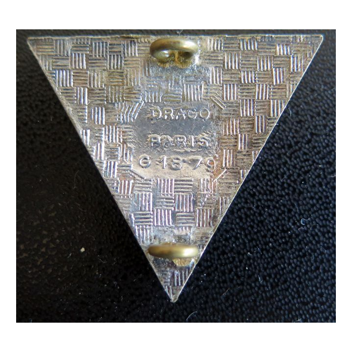 15° RALD : insigne métallique du 15° régiment d'artillerie lourde divisionnaire de fabrication Drago Paris G. 1879