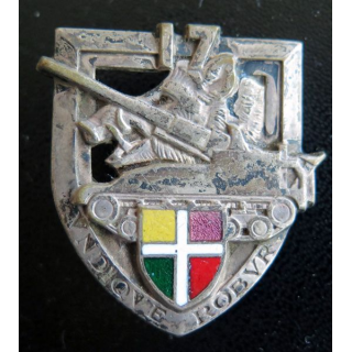 17° RA : insigne métallique du 1° groupe du 17° régiment d'artillerie de fabrication Drago G. 964 en émail