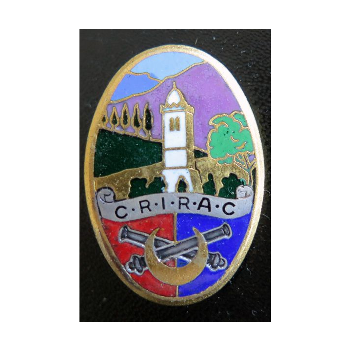 CRIRAC : Centre régional d'instruction des recrues de l'artillerie de campagne Drago Paris G. 1709 émail
