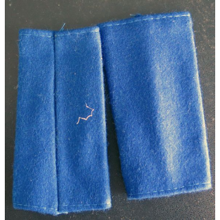 Paire de fourreau d'épaule bleue (Afrique ?)