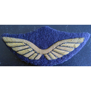 AIR : Insigne tissu de casquette d'officier de l'armée de l'air en cannetille 9 x 4 cm avec crochets