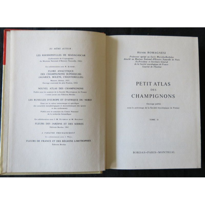 Petit atlas des champignons Tome 2 de H. Roumagnesi aux Editions Bordas