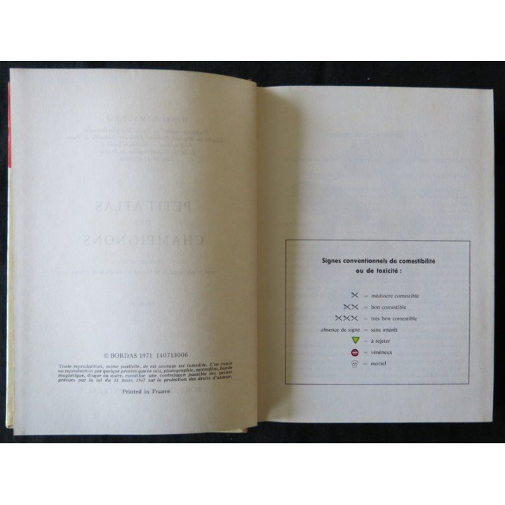 Petit atlas des champignons Tome 2 de H. Roumagnesi aux Editions Bordas