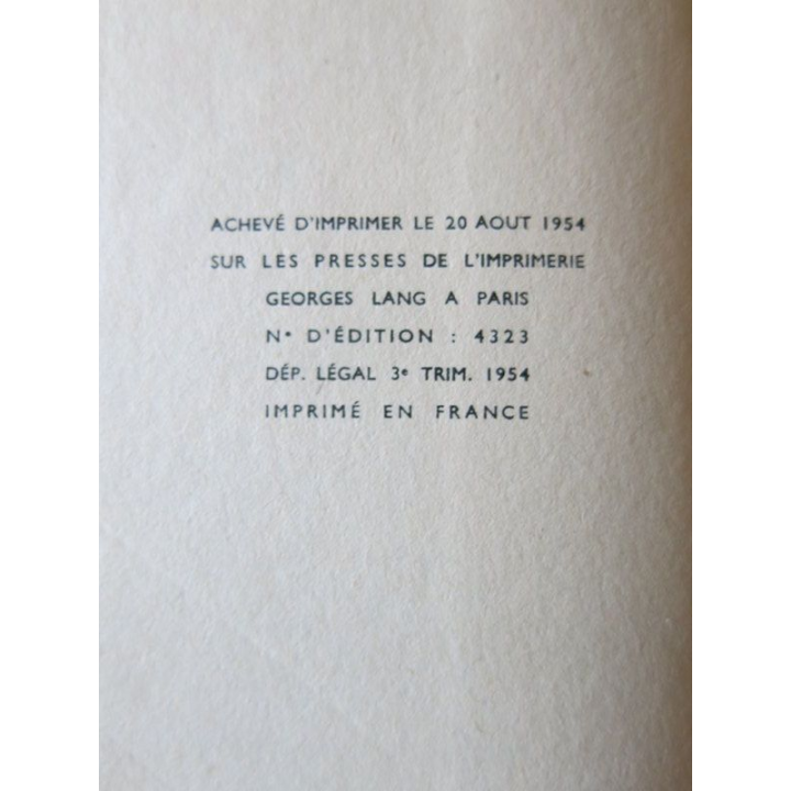 Panorama de la littérature contemporaine aux Etats-Unis de John Brown Imprimerie Georges Lang Paris 1954