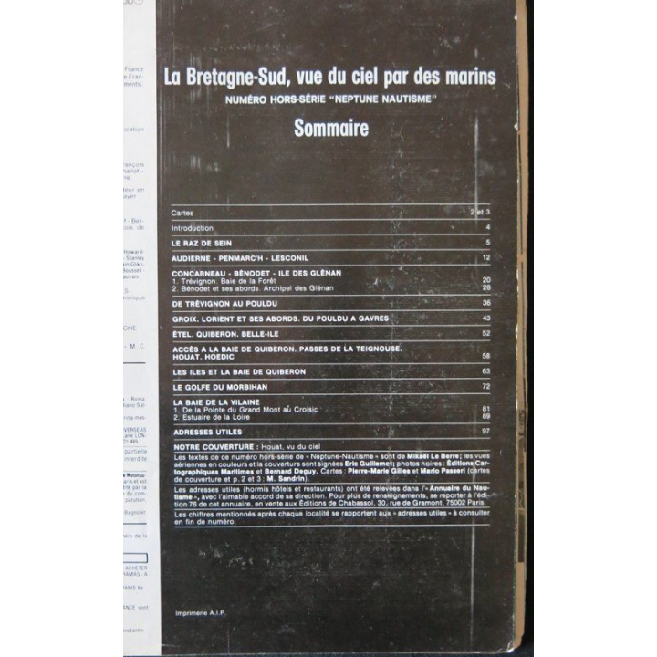 Neptune Nautisme : La Bretagne sud vue du ciel par des marins aux Editions Roth et Cie