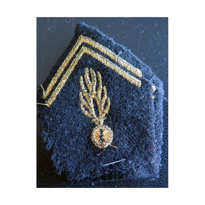 SOUTACHE : paire d'insigne de col de gendarme mobile en fils métalliques dorés