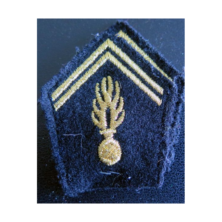 SOUTACHE : paire d'insigne de col de gendarme mobile en fils métalliques dorés