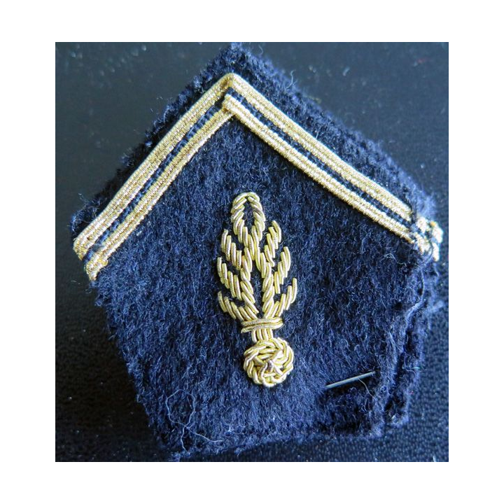 SOUTACHE : paire d'insigne de col de gendarme mobile en cannetille