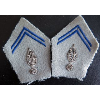SOUTACHE : paire d'insigne de col du service du matériel en cannetille