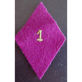 LOSANGE DE BRAS MODÈLE 45 :  1° régiment médical cadre