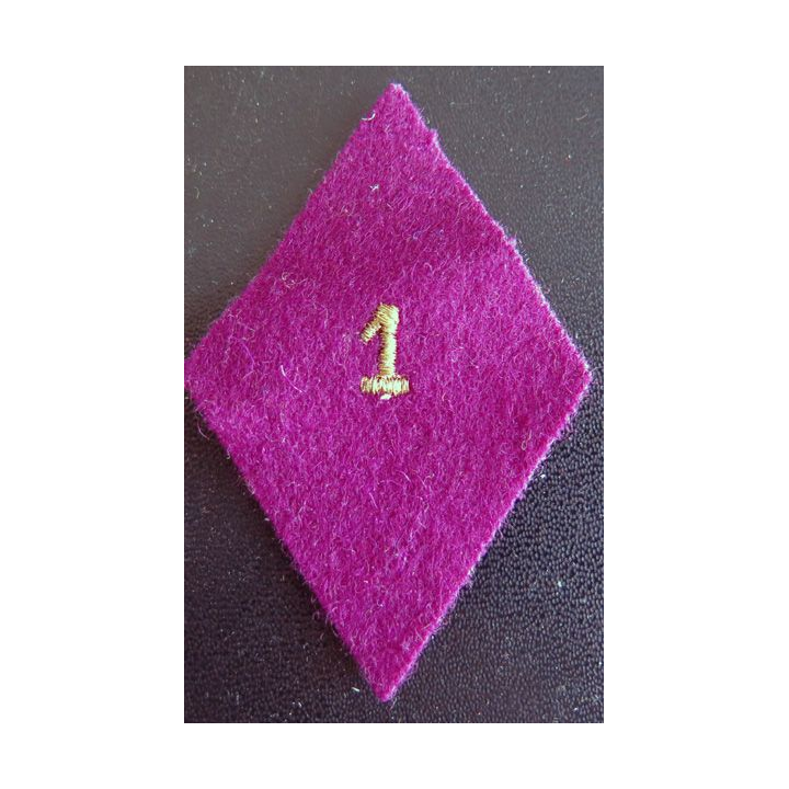 LOSANGE DE BRAS MODÈLE 45 :  1° régiment médical cadre