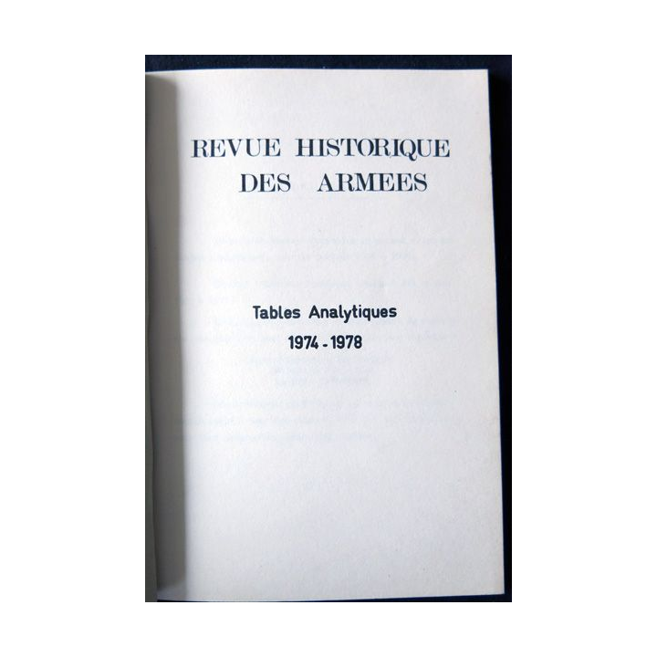 Revue Historique des Armées- Ministère de la Défense