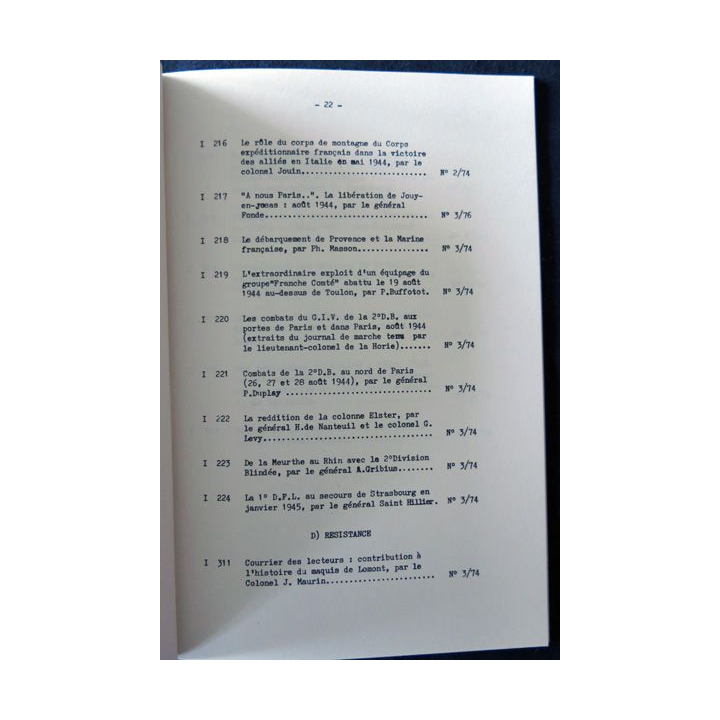 Revue Historique des Armées- Ministère de la Défense