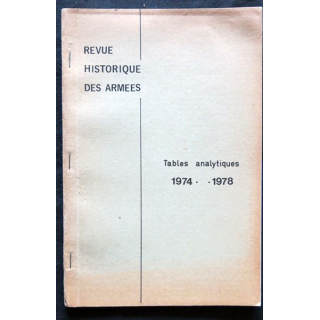 Revue Historique des Armées- Collectif. Edité par Bureau de la revue, 1978