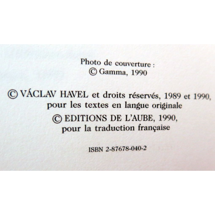 L'amour et la vérité doivent triompher de la haine et du mensonge de Vaclav Havel aux Editions de l'Aube