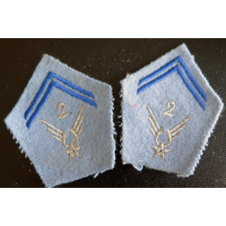SOUTACHE : paire d'insigne de col du 2° Régiment d'Artillerie en cannetille