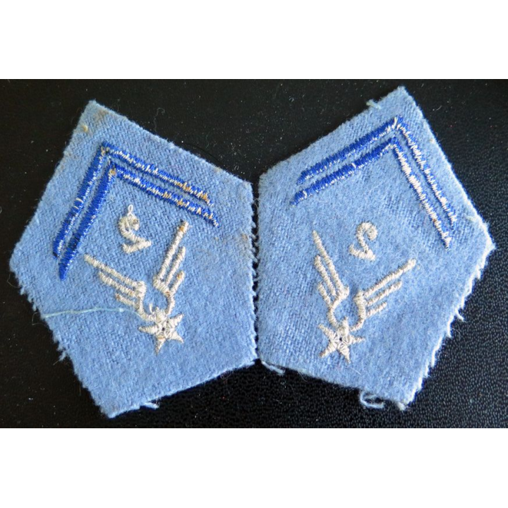SOUTACHE : paire d'insigne de col du 2° Régiment d'Artillerie en cannetille