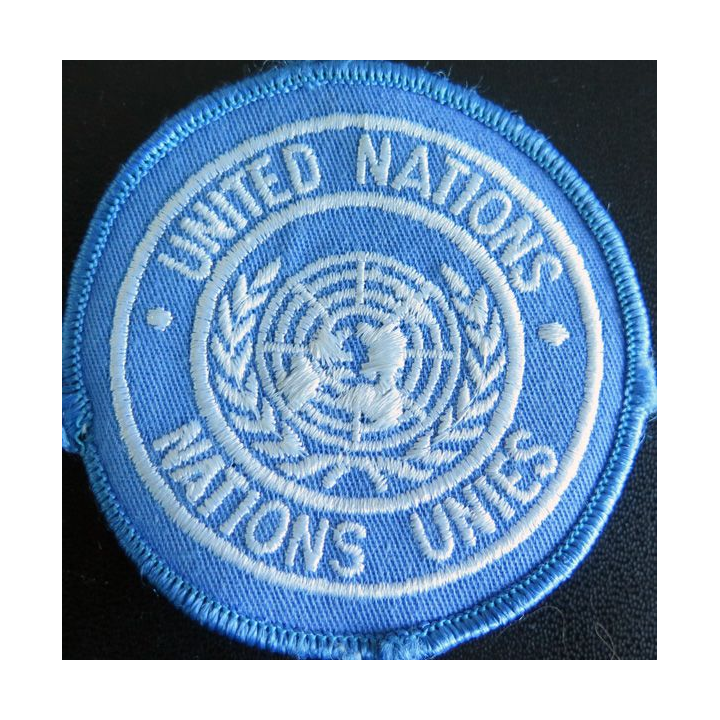 Insigne de manche United nations nations Unies diamètre 7 cm